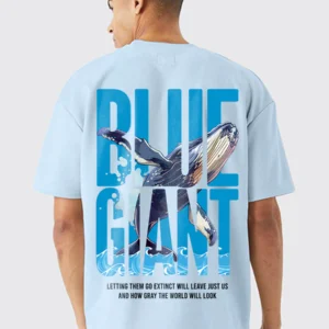 Blue Giant Men Oversized Printed T-Shirt