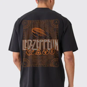 Led-Zeppelin Men Oversized Printed T-Shirt